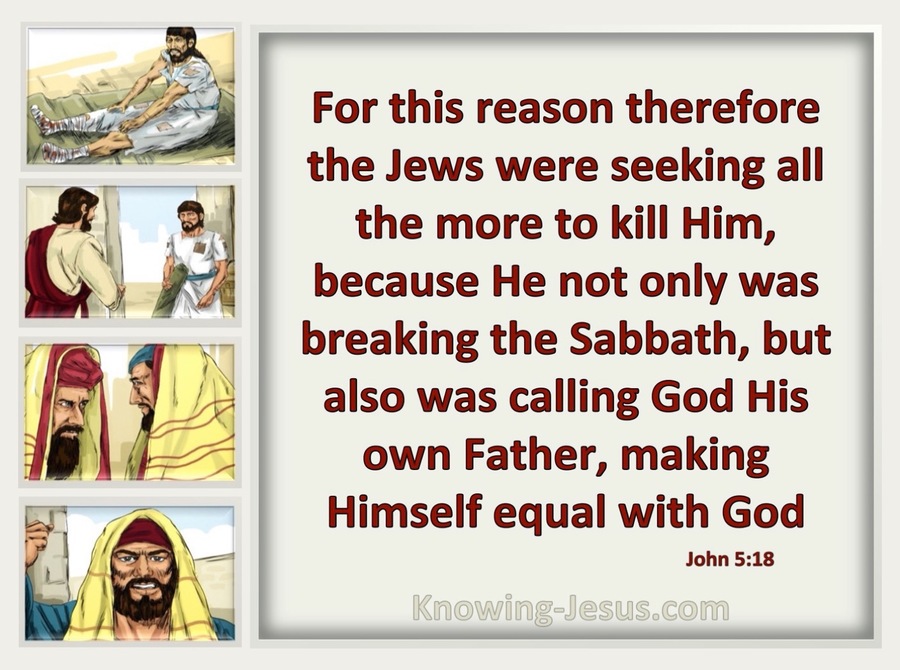 John 5:18 The Jews Were Seeking All The More To Kill Him (beige)